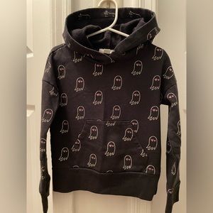 Crewcuts Heart Ghost hoodie for Valentines Day size 4